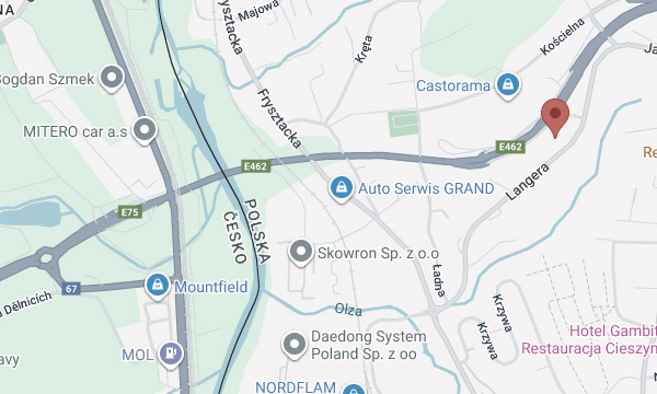 Mapa příjezdu k prodejně Těšín