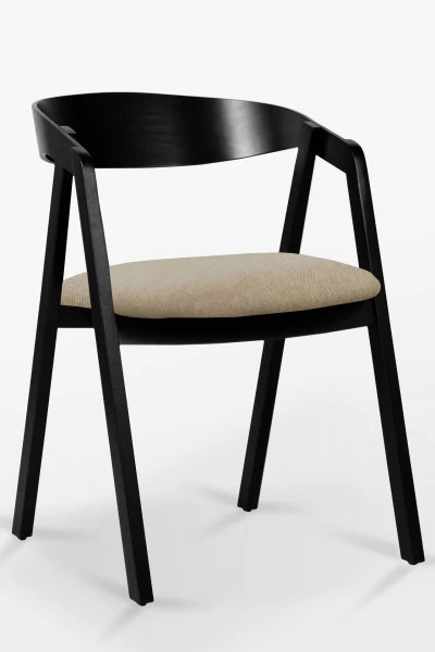 Buková židle NK-15mc Čalounění nebo Eko kůže černá/bílá