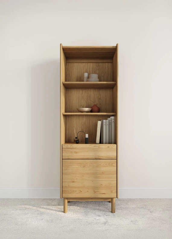 Dubový regál Japandi Compact 21