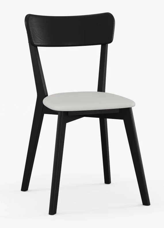 Dubová židle 01 Eko kůže černá/bílá Black Edition