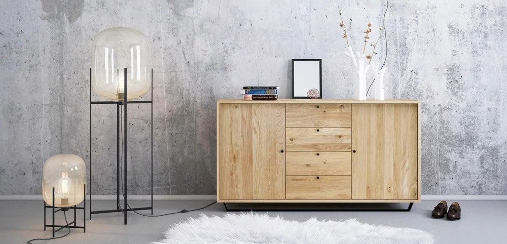 Meble dębowe Steel nowoczesne szafy komody łóżka dębowe