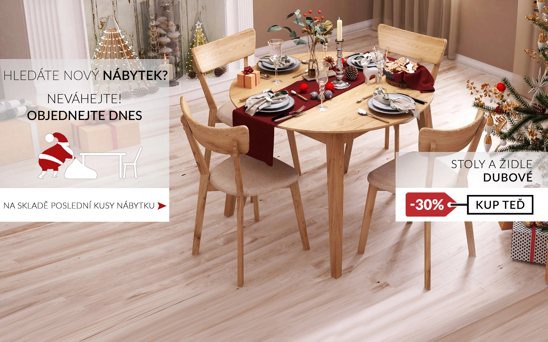 Dubové stoly pro obývací pokoj 100% masivní dřevo